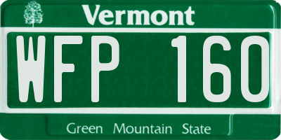 VT license plate WFP160