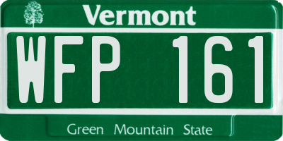 VT license plate WFP161