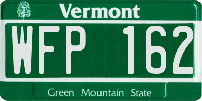 VT license plate WFP162
