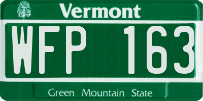 VT license plate WFP163