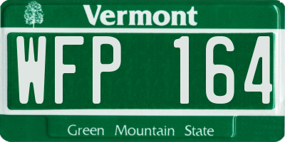VT license plate WFP164