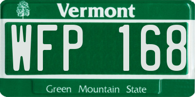 VT license plate WFP168