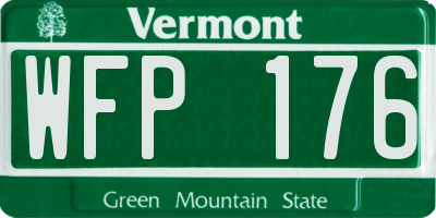 VT license plate WFP176