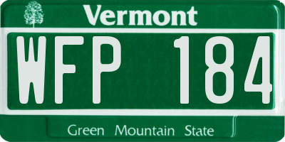 VT license plate WFP184