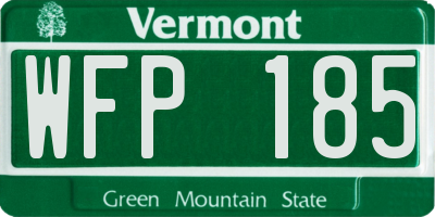 VT license plate WFP185