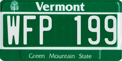 VT license plate WFP199