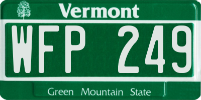 VT license plate WFP249