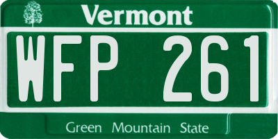 VT license plate WFP261
