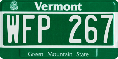 VT license plate WFP267