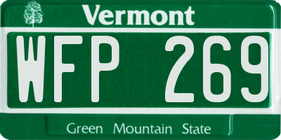 VT license plate WFP269