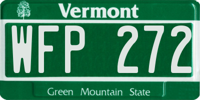 VT license plate WFP272