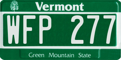 VT license plate WFP277