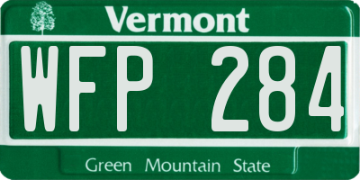 VT license plate WFP284