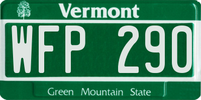 VT license plate WFP290