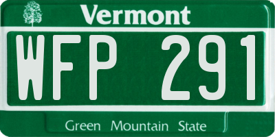 VT license plate WFP291