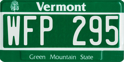 VT license plate WFP295