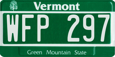 VT license plate WFP297