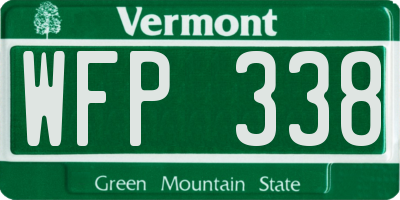 VT license plate WFP338