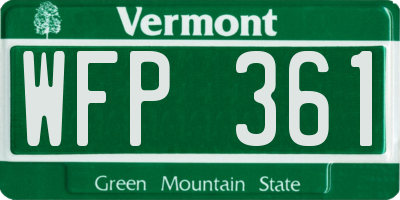 VT license plate WFP361