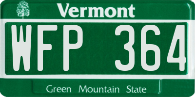 VT license plate WFP364