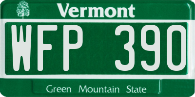 VT license plate WFP390