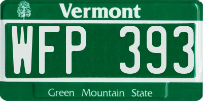 VT license plate WFP393