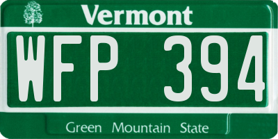 VT license plate WFP394