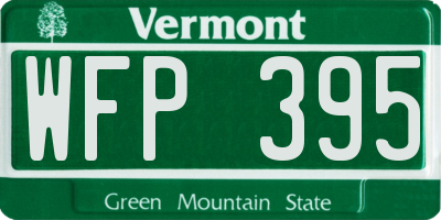 VT license plate WFP395