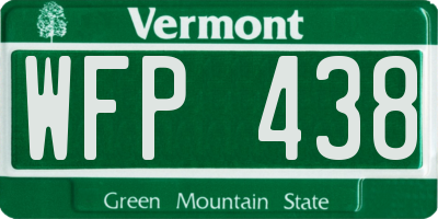 VT license plate WFP438