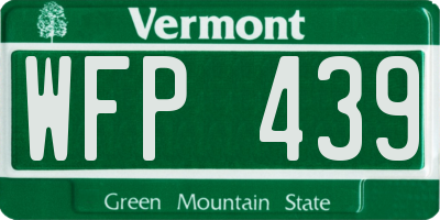 VT license plate WFP439