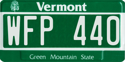VT license plate WFP440