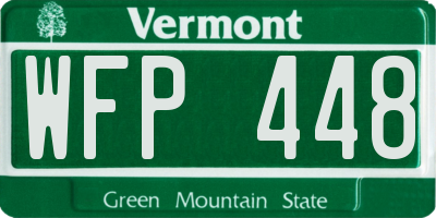 VT license plate WFP448