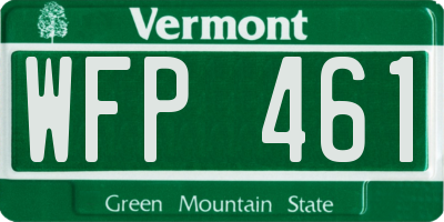 VT license plate WFP461