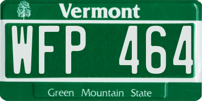 VT license plate WFP464