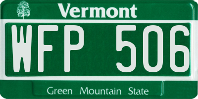 VT license plate WFP506