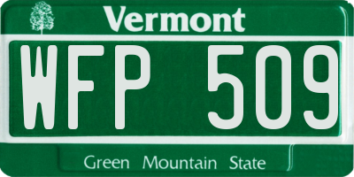 VT license plate WFP509