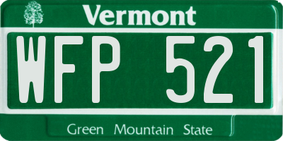 VT license plate WFP521