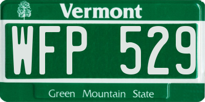 VT license plate WFP529