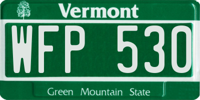 VT license plate WFP530