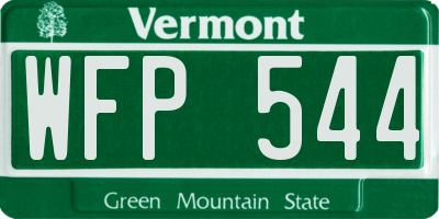 VT license plate WFP544