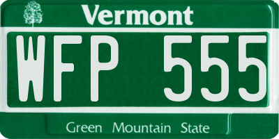 VT license plate WFP555