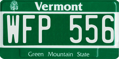 VT license plate WFP556