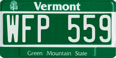 VT license plate WFP559