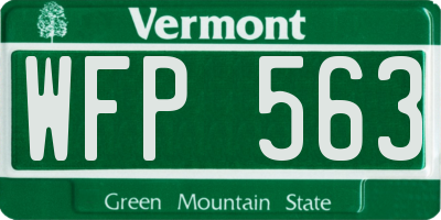 VT license plate WFP563