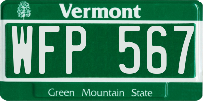VT license plate WFP567