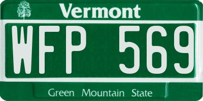 VT license plate WFP569
