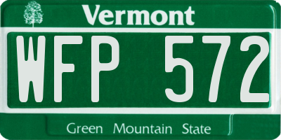 VT license plate WFP572