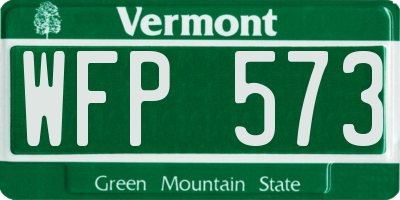 VT license plate WFP573