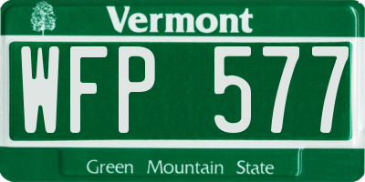 VT license plate WFP577