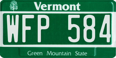 VT license plate WFP584